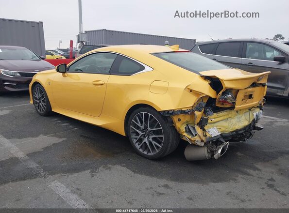 JTHHZ5BC0J5018465 2018 LEXUS RC 350 Yellow უკანა მარცხენა