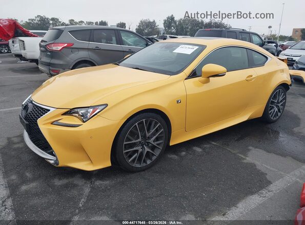 JTHHZ5BC0J5018465 2018 LEXUS RC 350 Yellow წინა მარცხენა ხედი სამი მეოთხედიდან