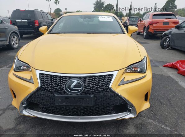 JTHHZ5BC0J5018465 2018 LEXUS RC 350 Yellow უკანა სალონის ხედი