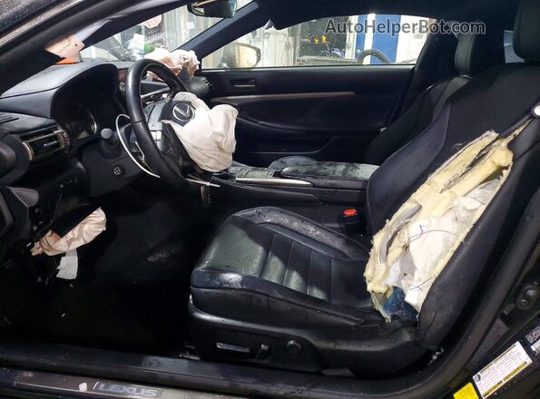 JTHHZ5BC1K5021585 2019 LEXUS RC Black Widok wnętrza z przodu