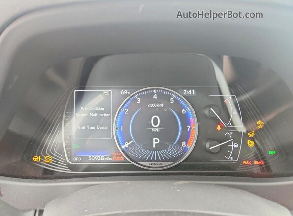 JTHP3JBH6L2023952 2020 LEXUS UX Белый Вид щитка приборов