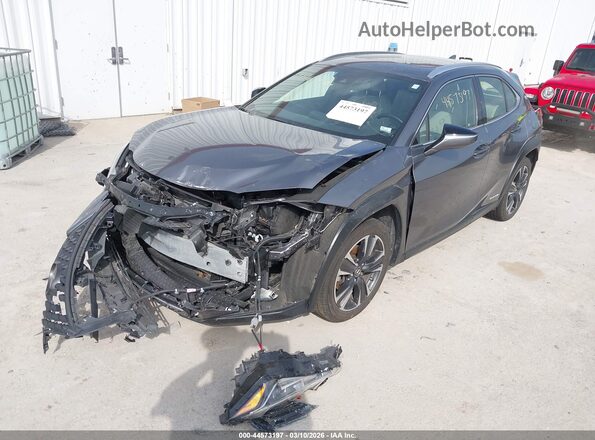 JTHU9JBH2K2001561 2019 LEXUS UX 250H Gray Vista tres cuartos delantera izquierda