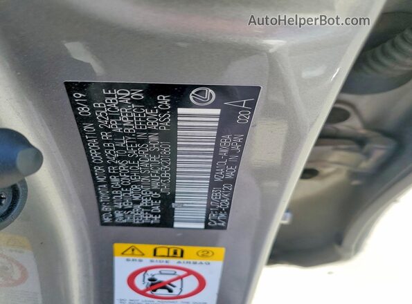 JTHY3JBH3K2018601 2019 LEXUS UX Silver 
