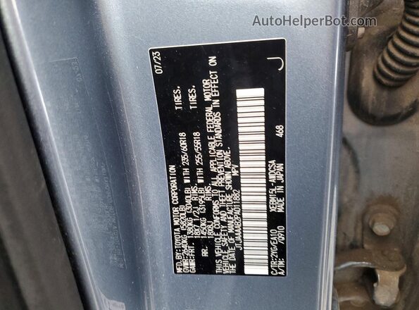 JTJAAAAB2PA011882 2023 LEXUS RZ Blue Vista de la etiqueta del VIN