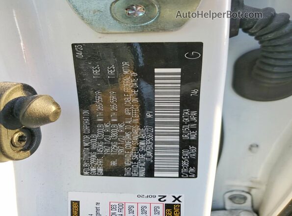 JTJAM7BX3P5361227 2023 LEXUS GX Белый Вид наклейки с VIN-кодом