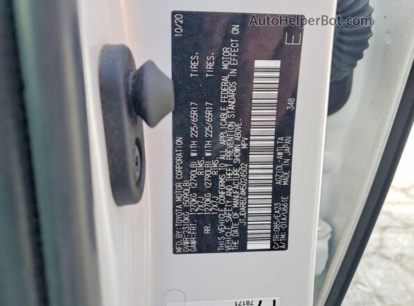 JTJDARBZ4M5024502 2021 LEXUS NX White VIN sticker view