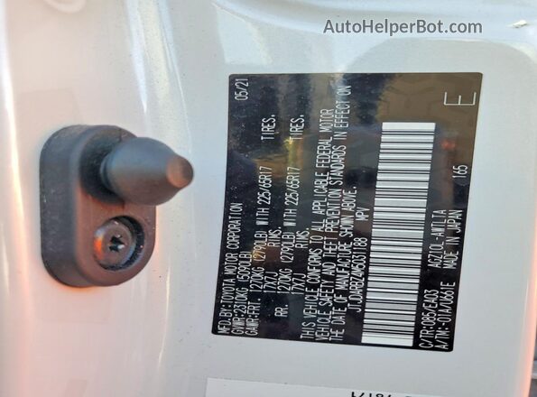JTJDARBZ4M5031188 2021 LEXUS NX Белый 