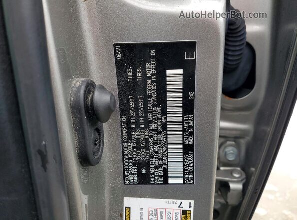 JTJDARDZ9M2259735 2021 LEXUS NX Silver Вид наклейки з VIN-кодом