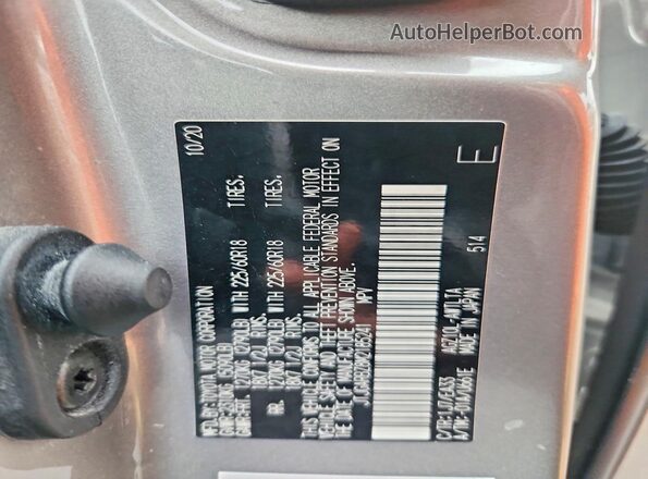 JTJGARBZ8M2185241 2021 LEXUS NX Gray VIN կոդի պիտակի տեսք