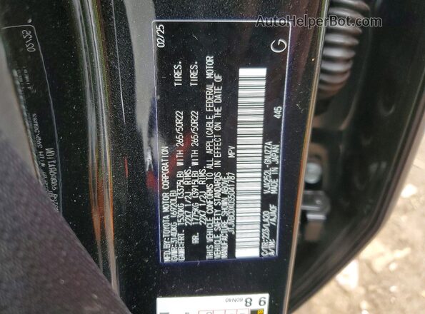 JTJVBCDX0S5041787 2025 LEXUS GX Black Вид наклейки з VIN-кодом