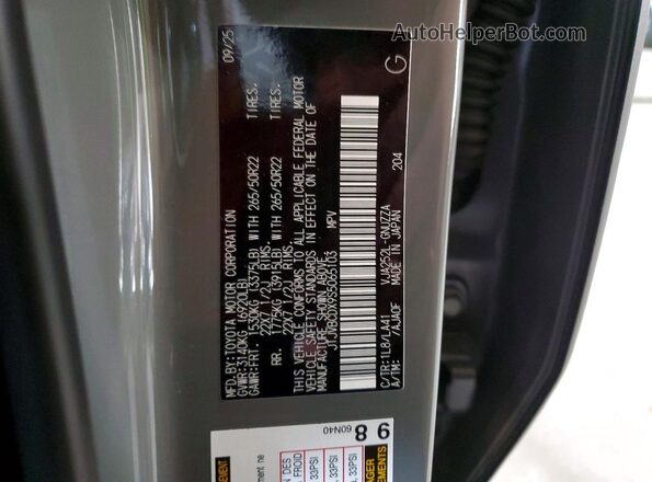 JTJVBCDX9S5065103 2025 LEXUS GX Серебряный Панорамный вид салона 360°
