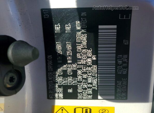 JTJYARBZ1J2100658 2018 LEXUS NX White Engine compartment view
