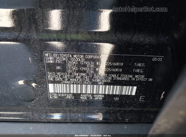 JTMAB3FV1PD128432 2023 TOYOTA RAV4 PRIME Black Вид підкапотного простору