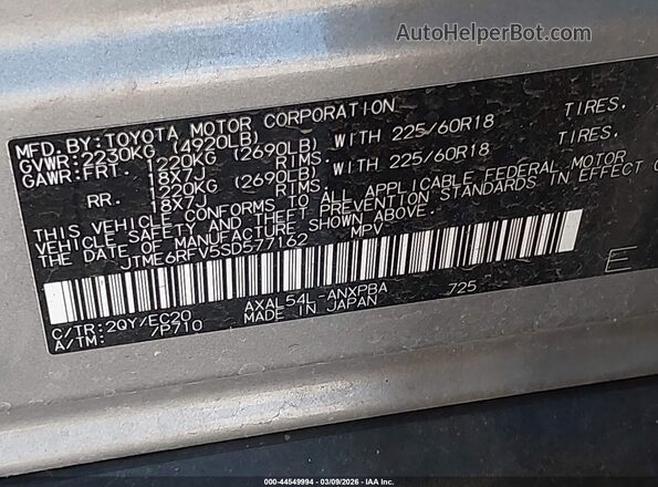 JTME6RFV5SD577162 2025 TOYOTA RAV4 HYBRID Silver Engine compartment view