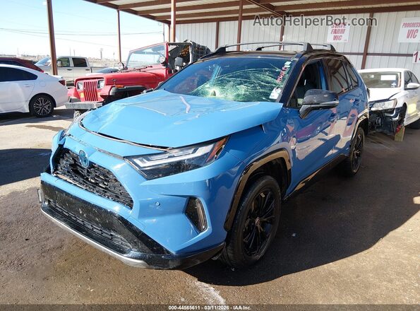 JTME6RFV9PJ026743 2023 TOYOTA RAV4 HYBRID Blue Առջևի ձախ երեք քառորդ տեսարան