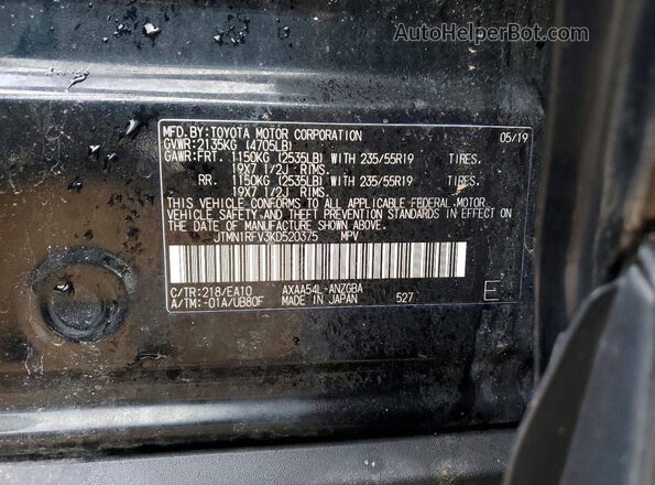 JTMN1RFV3KD520375 2019 TOYOTA LIMITED Black 