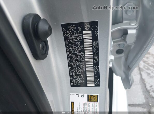 JTND4MBE7P3211075 2023 TOYOTA LL Silver 