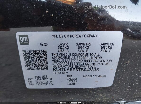 KL47LAEP3TB047835 2026 BUICK OTHER Black Widok komory silnika