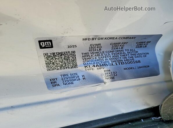 KL4AMBSL1TB100168 2026 BUICK ENCORE White 