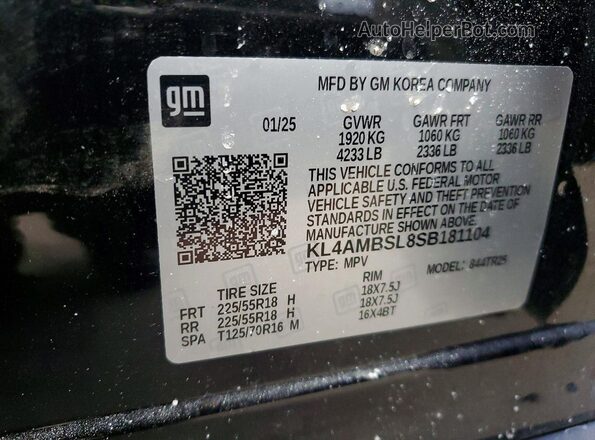 KL4AMBSL8SB181104 2025 BUICK ENCORE Black ძრავის განყოფილების ხედი