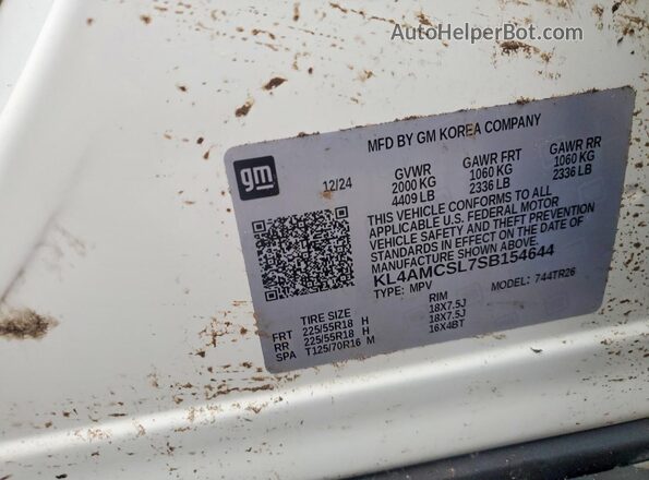 KL4AMCSL7SB154644 2025 BUICK ENCORE White 360 interior view