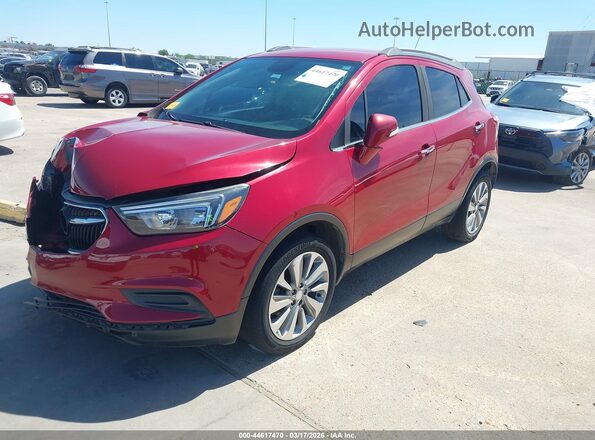 KL4CJASB9JB614186 2018 BUICK ENCORE Burgundy Առջևի ձախ երեք քառորդ տեսարան