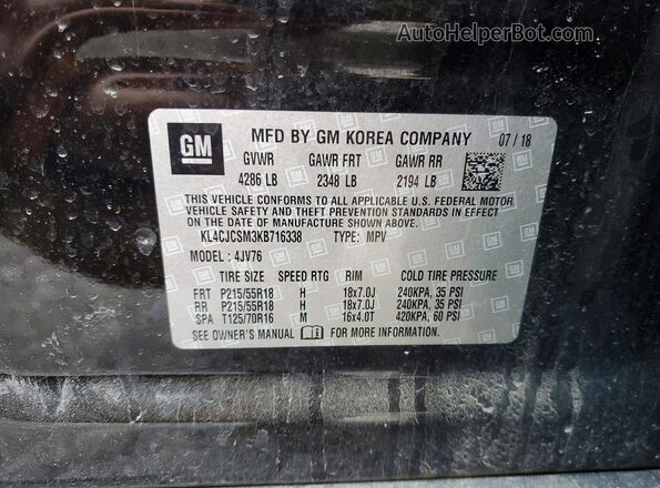 KL4CJCSM3KB716338 2019 BUICK ENCORE Black 
