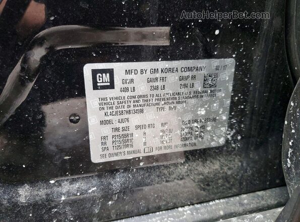 KL4CJESB7HB134598 2017 BUICK ENCORE Black Widok naklejki z numerem VIN