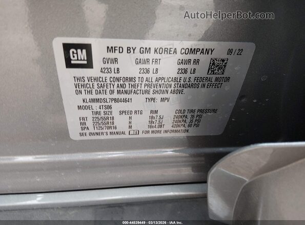 KL4MMDSL7PB044641 2023 BUICK ENCORE Gray Engine compartment view