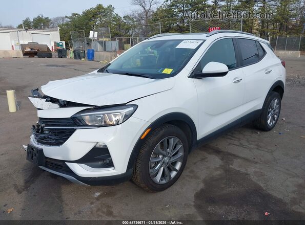 KL4MMESL1MB129430 2021 BUICK ENCORE White Առջևի ձախ երեք քառորդ տեսարան