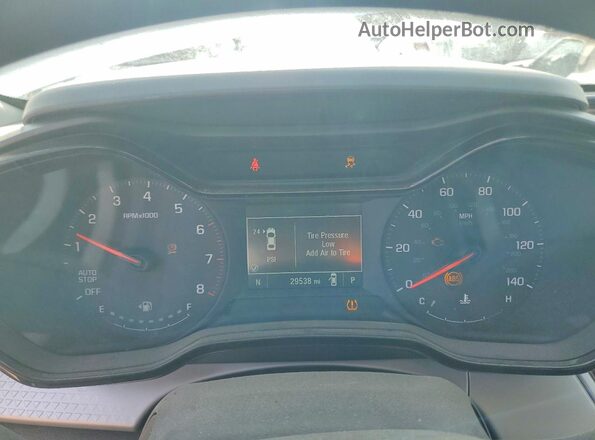KL77LFEPXSC021192 2025 CHEVROLET TRAX White Вид щитка приладів