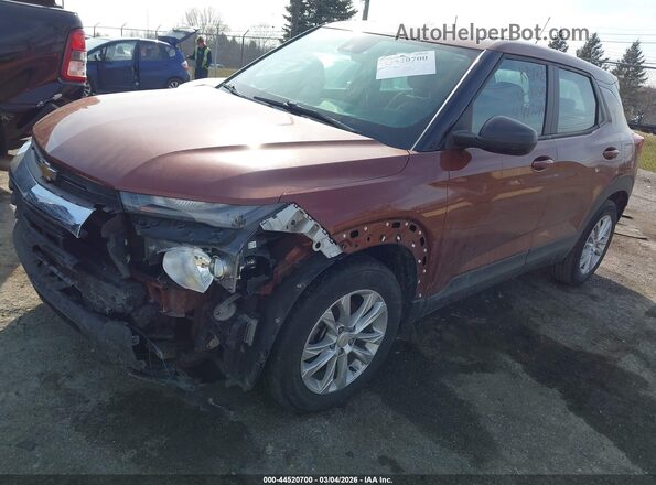KL79MMS22MB012515 2021 CHEVROLET TRAILBLAZER Orange Przód lewy