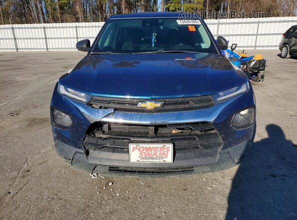 KL79MMS26MB127618 2021 CHEVROLET TRAILBLAZER Blue Front view