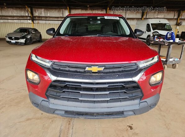 KL79MMS28MB012762 2021 CHEVROLET TRAILBLAZER Maroon წინა ხედი