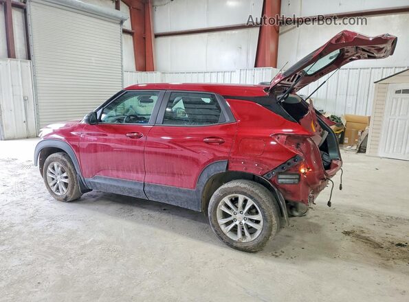 KL79MNSLXMB007125 2021 CHEVROLET TRAILBLAZER Red Rear left