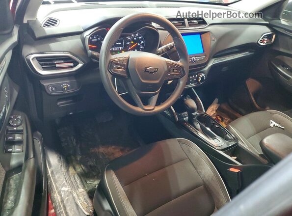 KL79MNSLXMB007125 2021 CHEVROLET TRAILBLAZER Red Dashboard view