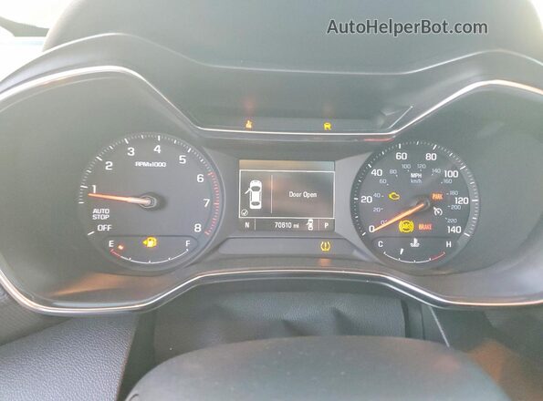 KL79MPSL8MB125489 2021 CHEVROLET TRAILBLAZER Gray Вид щитка приладів