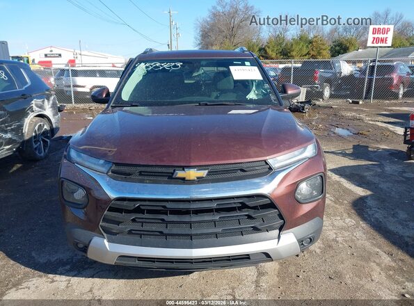 KL79MPSL9NB047077 2022 CHEVROLET TRAILBLAZER Maroon Вид щитка приладів