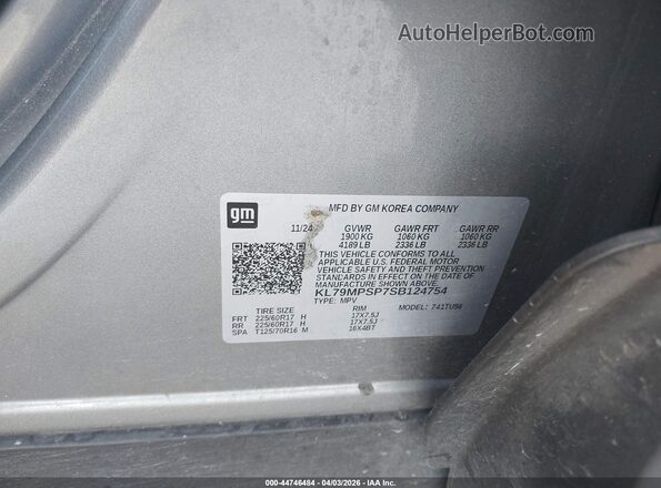 KL79MPSP7SB124754 2025 CHEVROLET TRAILBLAZER Gray 