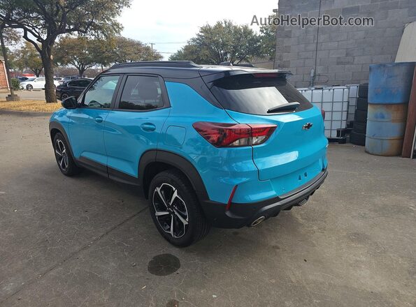 KL79MTSL3MB073794 2021 CHEVROLET TRAILBLAZER Teal Rear right