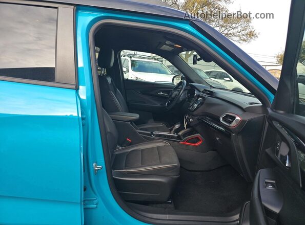 KL79MTSL3MB073794 2021 CHEVROLET TRAILBLAZER Teal Front view