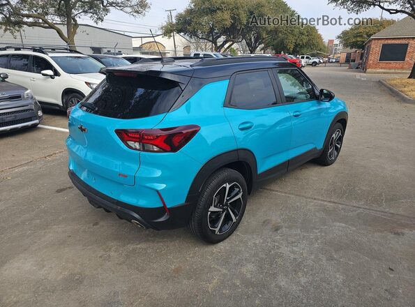 KL79MTSL3MB073794 2021 CHEVROLET TRAILBLAZER Teal Front right