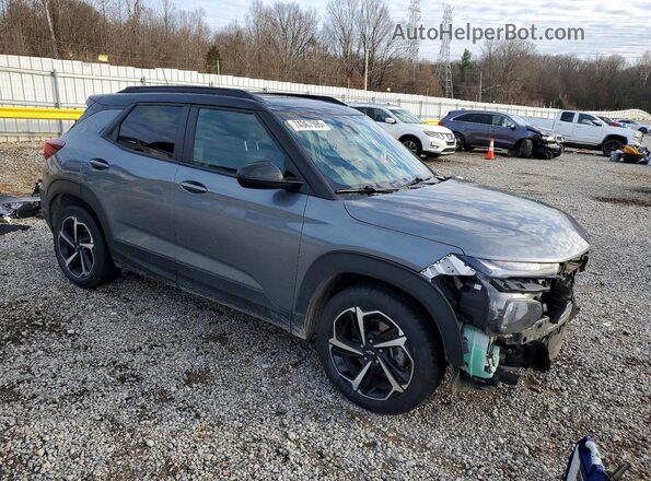 KL79MTSL6MB180175 2021 CHEVROLET TRAILBLAZER Серый Передняя правая четверть