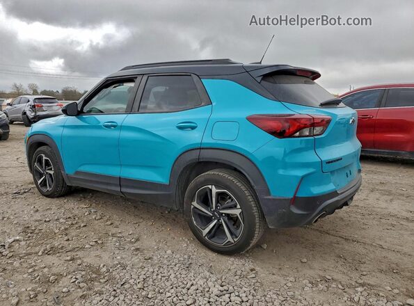 KL79MTSL8MB073760 2021 CHEVROLET TRAILBLAZER Turquoise Trasero izquierdo