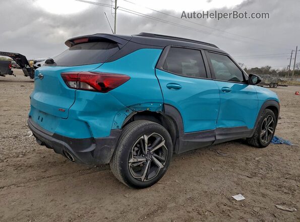 KL79MTSL8MB073760 2021 CHEVROLET TRAILBLAZER Turquoise Trasero derecho