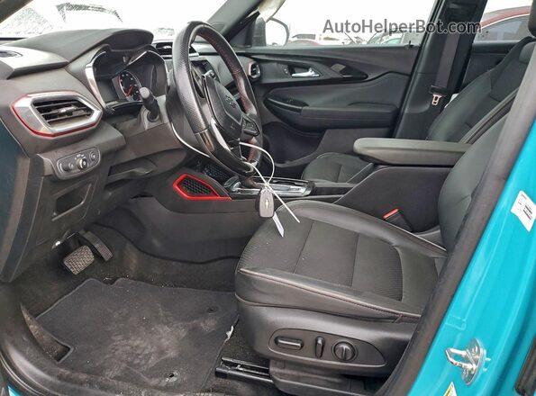 KL79MTSL8MB073760 2021 CHEVROLET TRAILBLAZER Turquoise Vista interior delantera