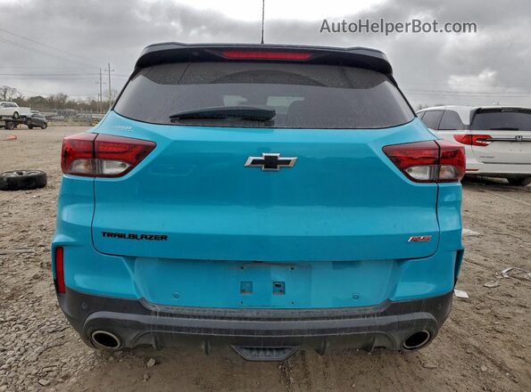 KL79MTSL8MB073760 2021 CHEVROLET TRAILBLAZER Turquoise Vista trasera
