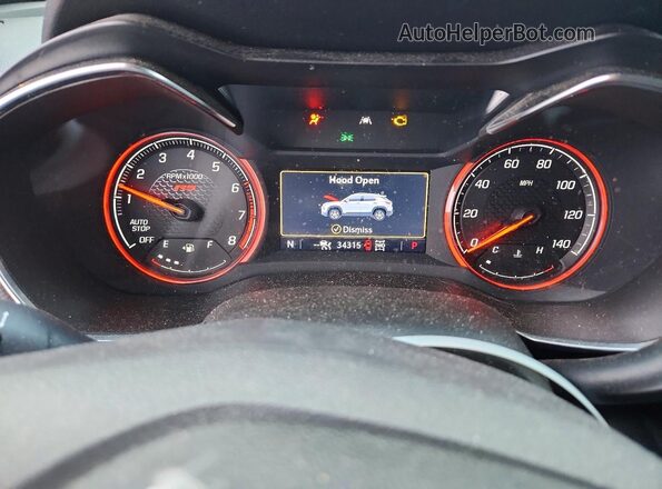 KL79MUSL3MB122241 2021 CHEVROLET TRAILBLAZER White Вид щитка приладів