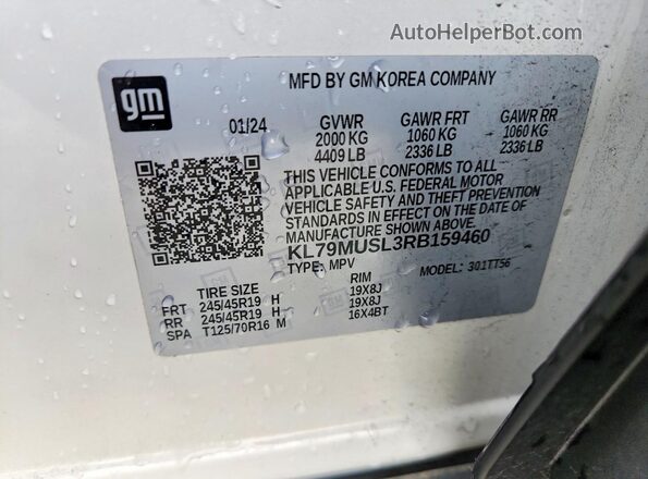 KL79MUSL3RB159460 2024 CHEVROLET TRAILBLAZER White Շարժիչի բաժամունքի տեսք