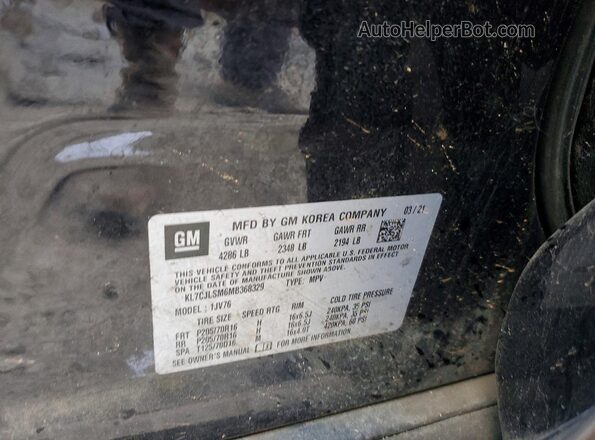 KL7CJLSM6MB368329 2021 CHEVROLET TRAX Black Вид підкапотного простору